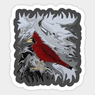 Crystal Cardinal Sticker